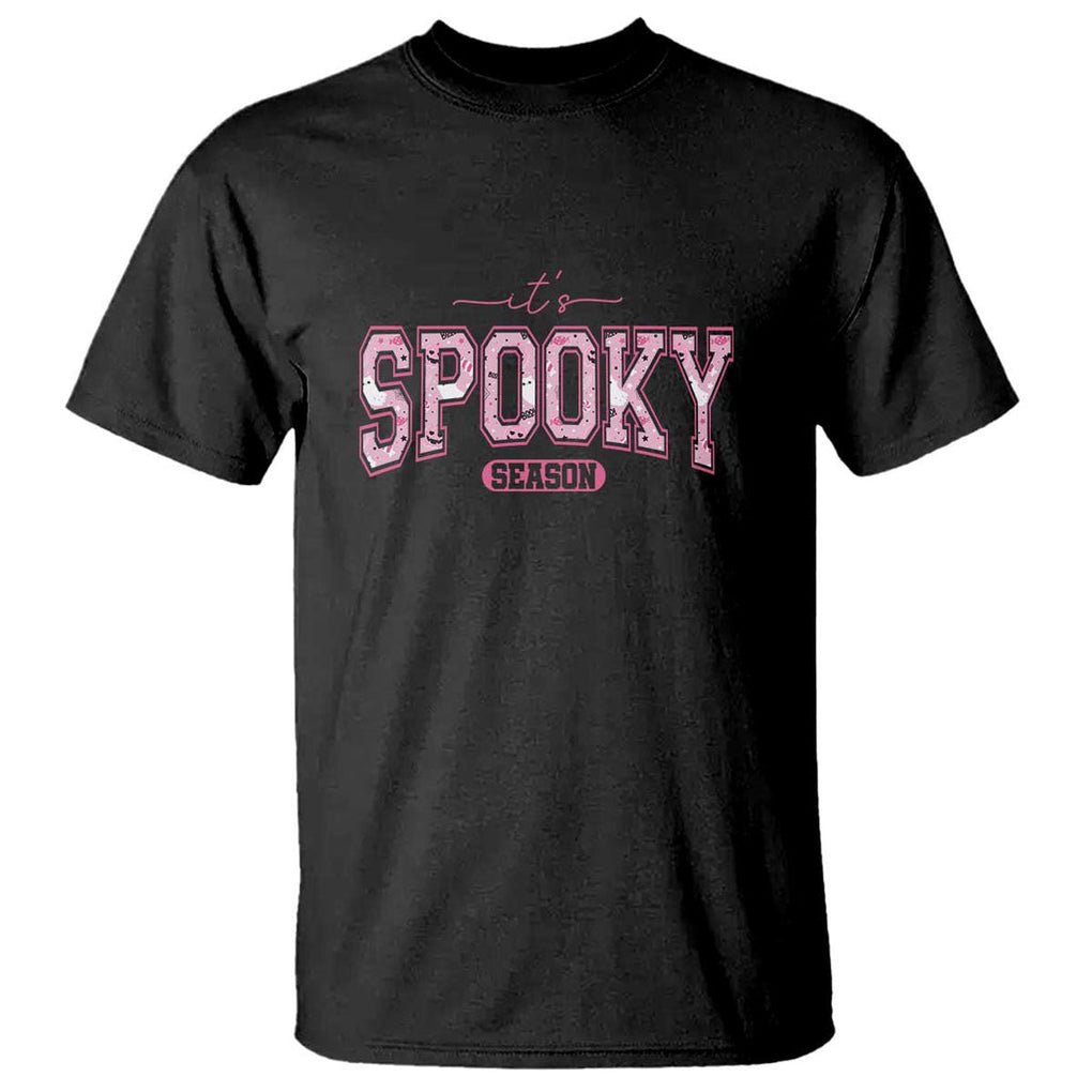 Funny Halloween T Shirt It's Spooky Season Pink Pumpkin Cute Cat TS11 Black Print Your Wear