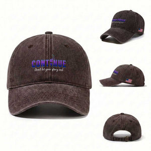 Suicide Prevention Awareness Washed Cotton Baseball Cap Continue Don't Let Your Story End Semicolon Butterflies