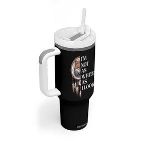 Native Americans Tumbler With Handle I'm Not As White As I Look Vintage Wolf Dreamcatcher TS11 Print Your Wear