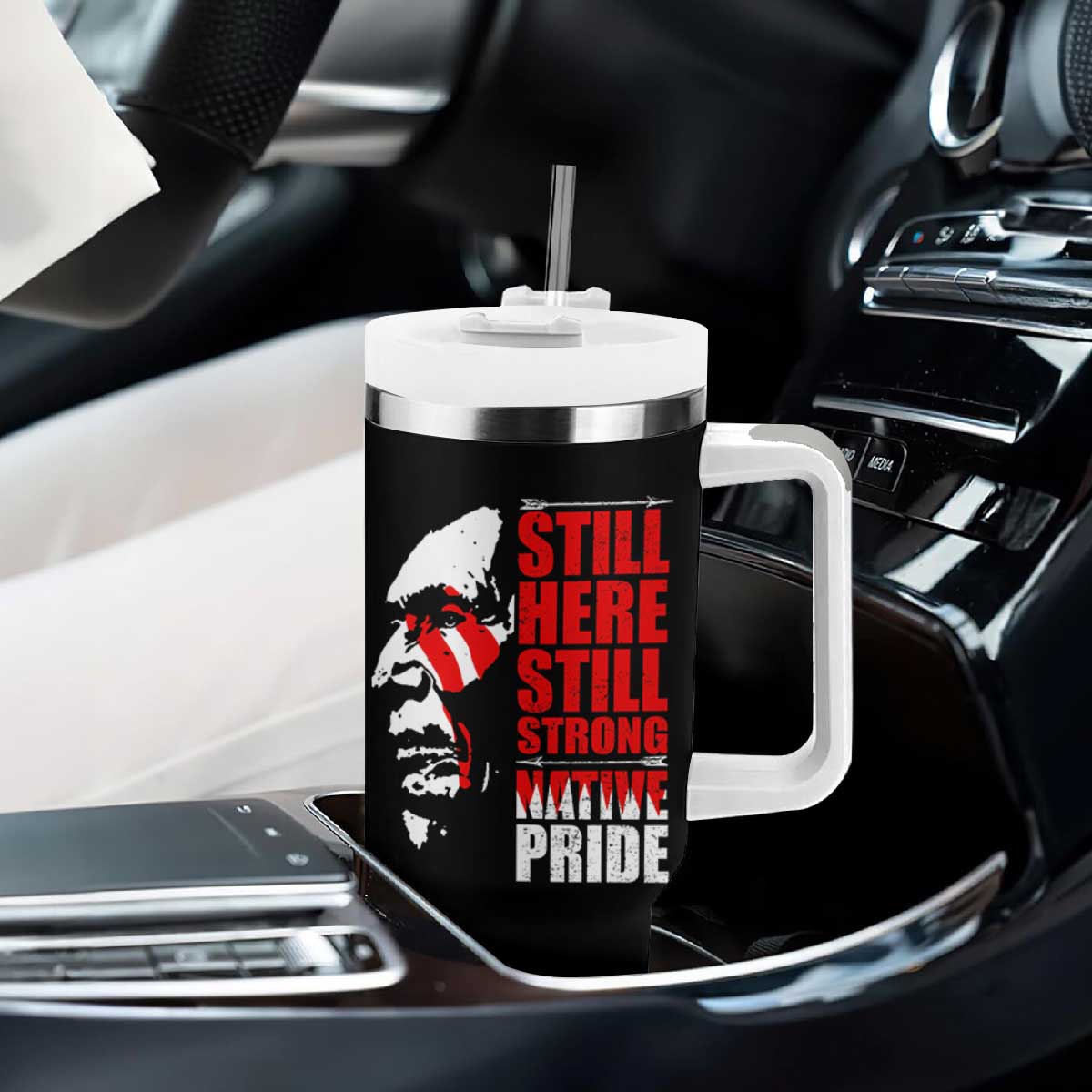 Native Americans Tumbler With Handle Still Here Still Strong Native Pride Tribes TS11 Print Your Wear