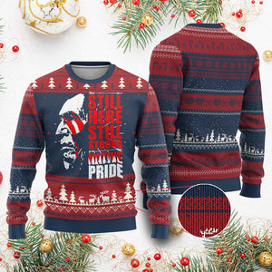 Native Americans Ugly Christmas Sweater Still Here Still Strong Native Pride Tribes TS11 Burgundy Print Your Wear