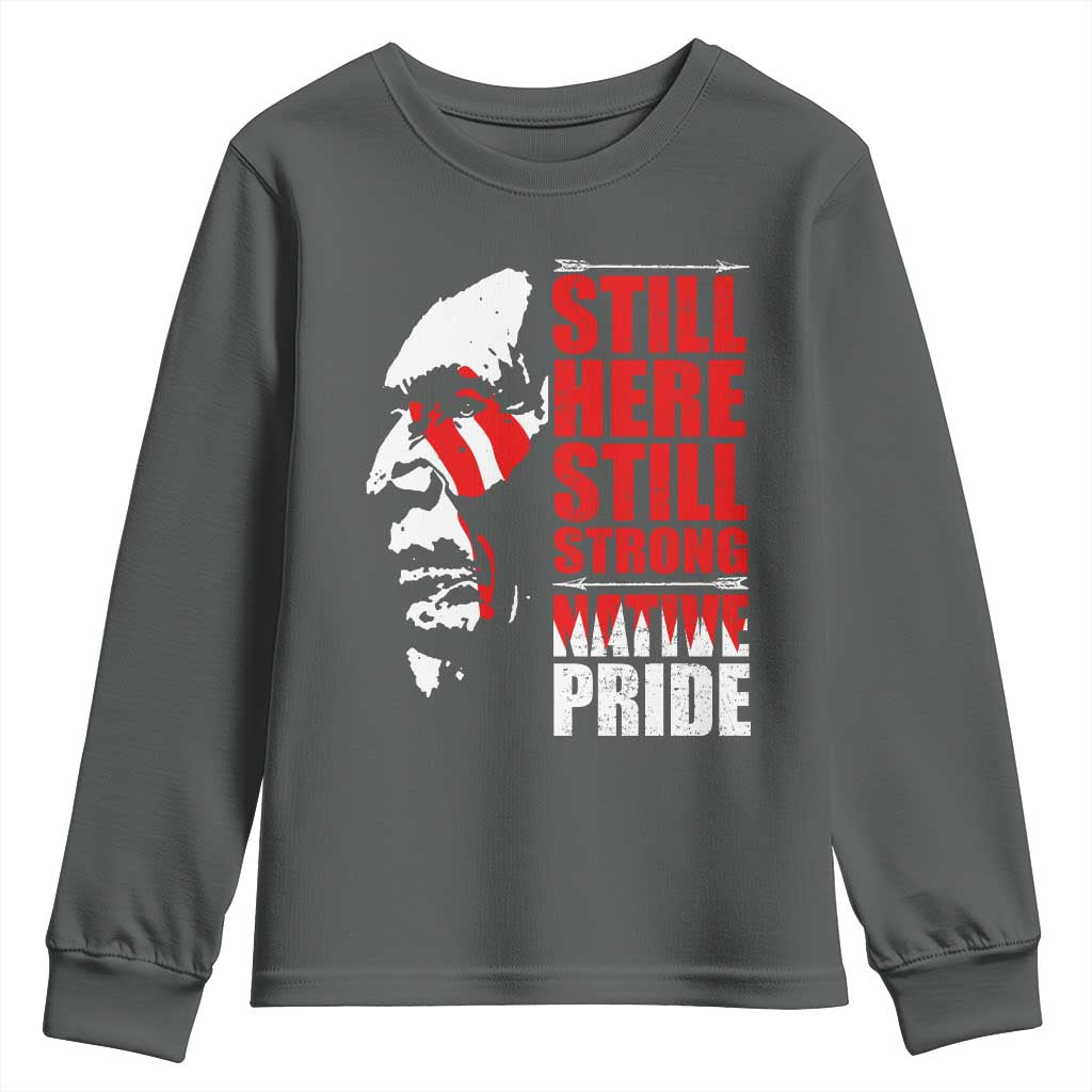 Native Americans Youth Sweatshirt Still Here Still Strong Native Pride Tribes TS11 Dark Heather Print Your Wear