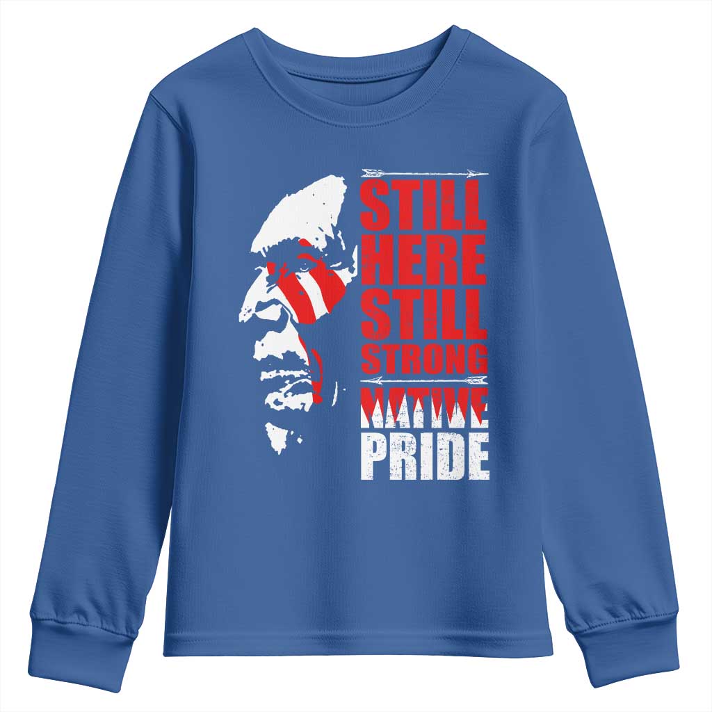 Native Americans Youth Sweatshirt Still Here Still Strong Native Pride Tribes TS11 Royal Blue Print Your Wear