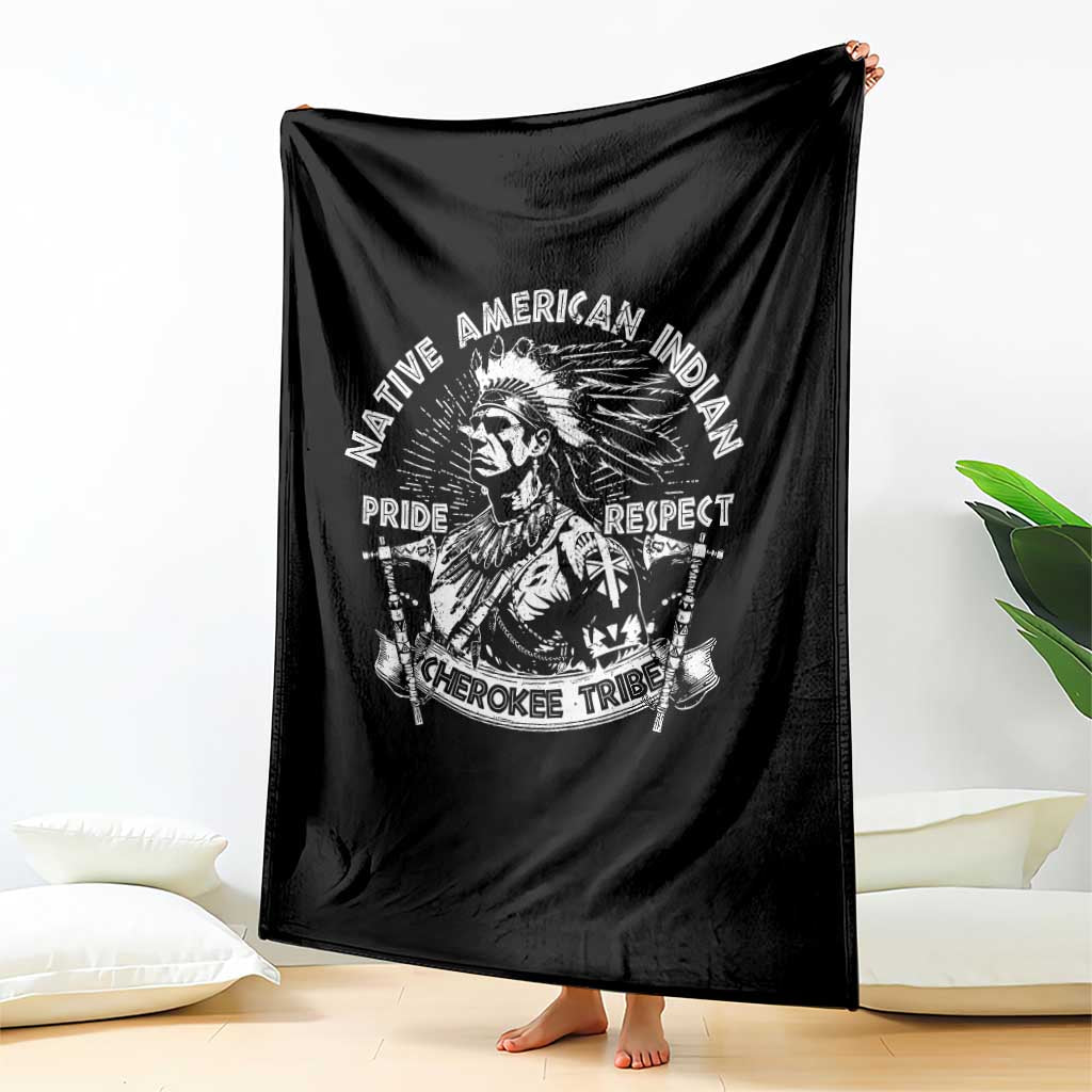 Cherokee Tribe Throw Blanket Native American Indian Pride Respect Axe TS11 Print Your Wear