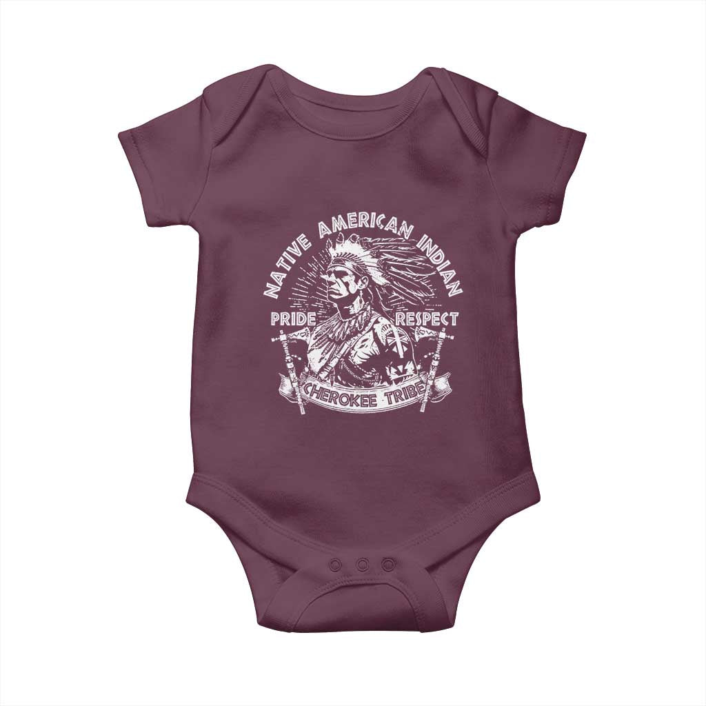Cherokee Tribe Baby Onesie Native American Indian Pride Respect Axe TS11 Maroon Print Your Wear