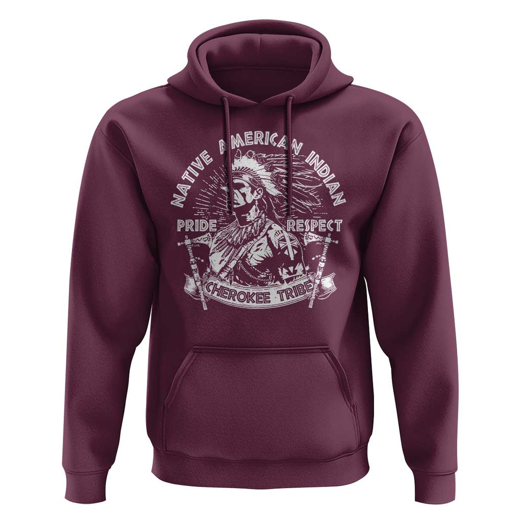 Cherokee Tribe Hoodie Native American Indian Pride Respect Axe TS11 Maroon Print Your Wear
