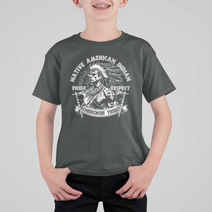 Cherokee Tribe T Shirt For Kid Native American Indian Pride Respect Axe TS11 Dark Heather Print Your Wear