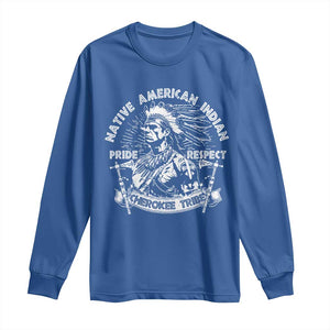 Cherokee Tribe Long Sleeve Shirt Native American Indian Pride Respect Axe TS11 Royal Blue Print Your Wear