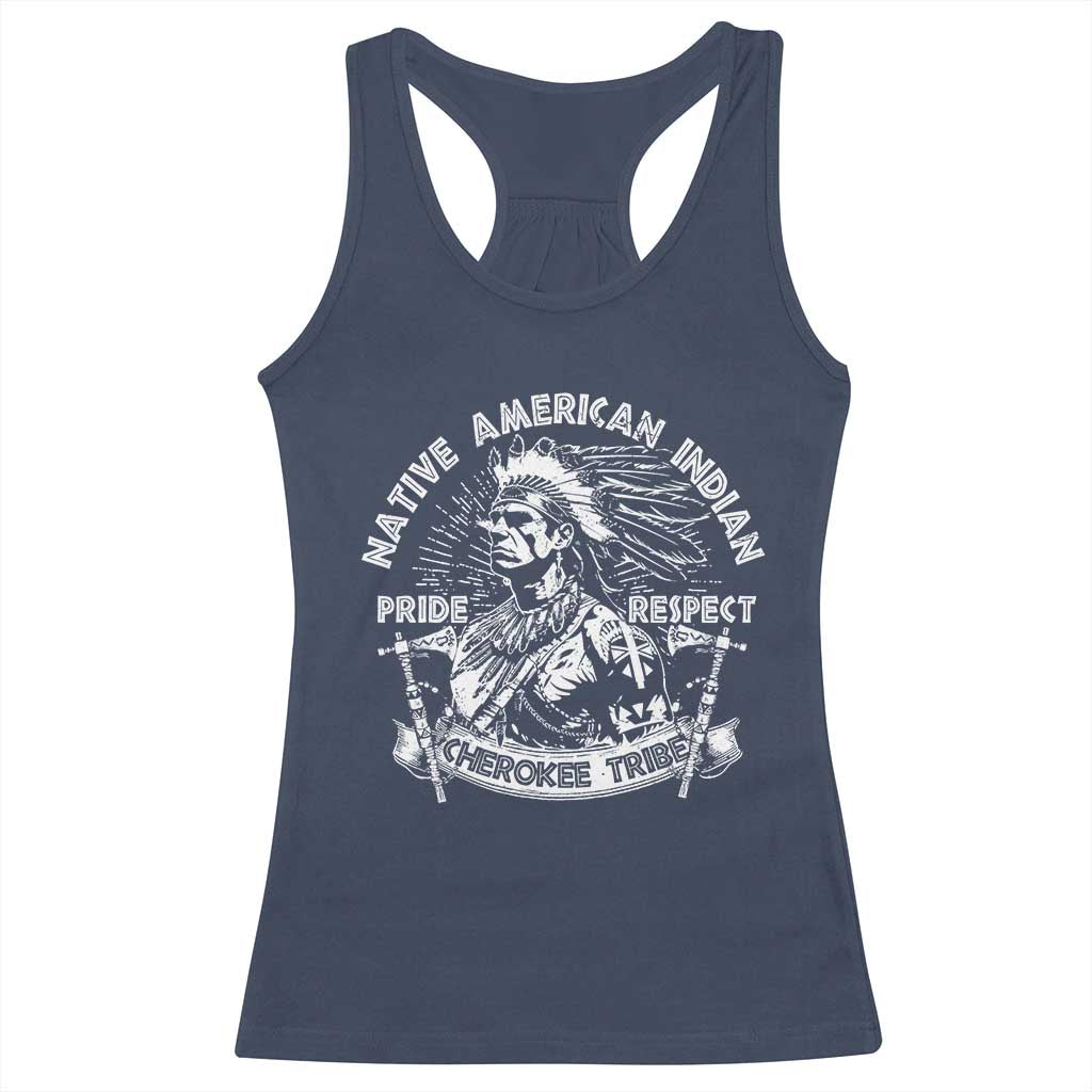 Cherokee Tribe Racerback Tank Top Native American Indian Pride Respect Axe TS11 Navy Print Your Wear
