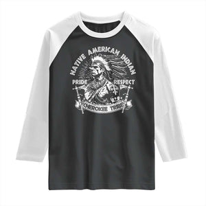 Cherokee Tribe Raglan Shirt Native American Indian Pride Respect Axe TS11 Black White Print Your Wear