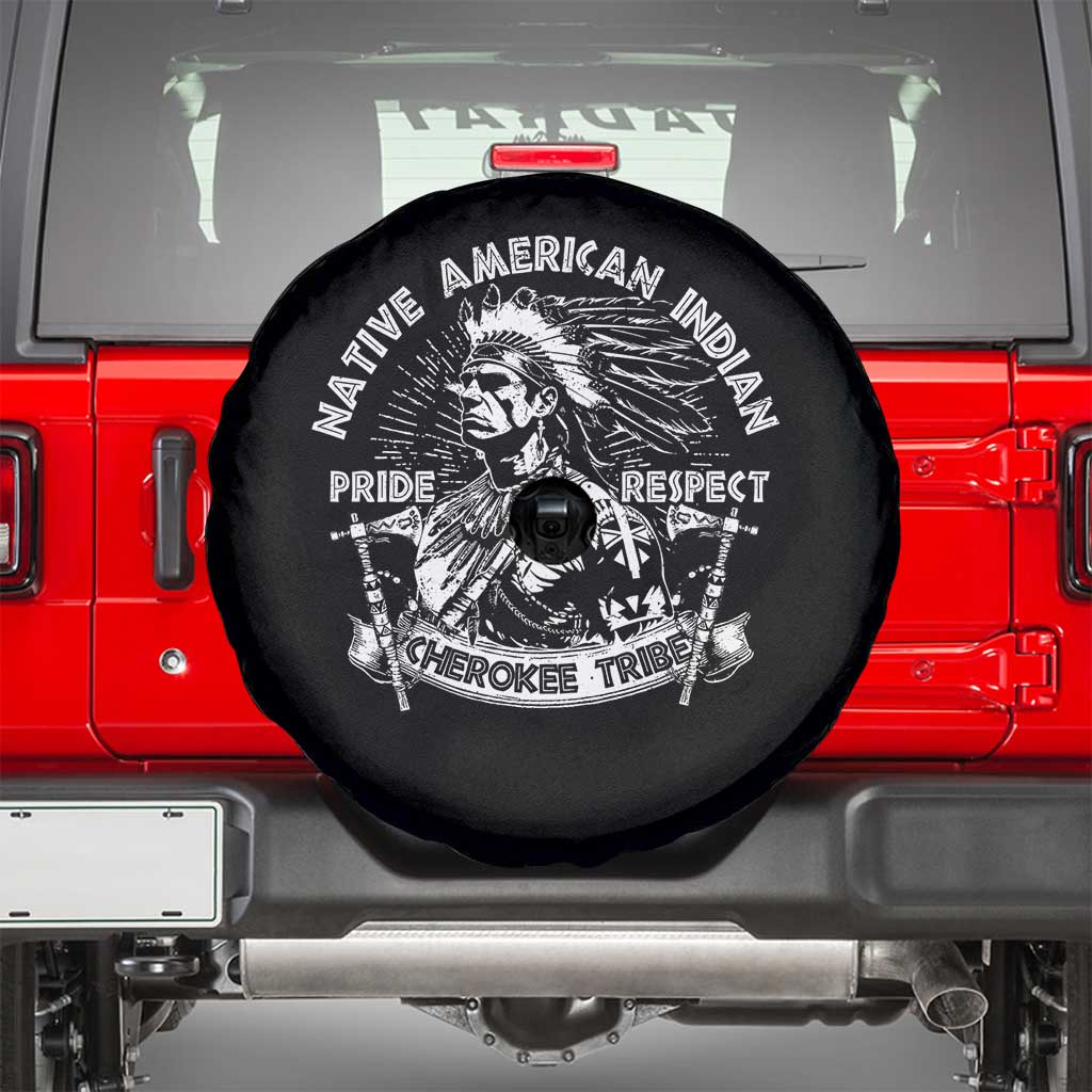 Cherokee Tribe Spare Tire Cover Native American Indian Pride Respect Axe TS11 Black Print Your Wear