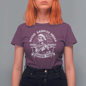Cherokee Tribe T Shirt For Women Native American Indian Pride Respect Axe TS11 Maroon Print Your Wear