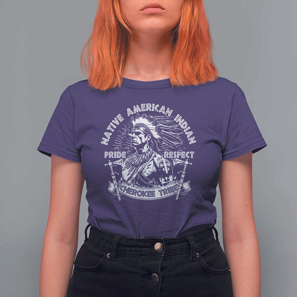 Cherokee Tribe T Shirt For Women Native American Indian Pride Respect Axe TS11 Purple Print Your Wear