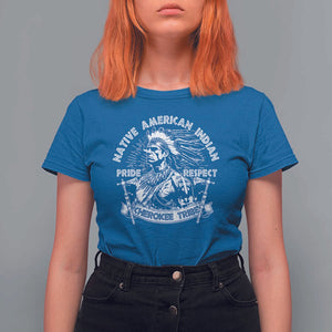 Cherokee Tribe T Shirt For Women Native American Indian Pride Respect Axe TS11 Royal Blue Print Your Wear