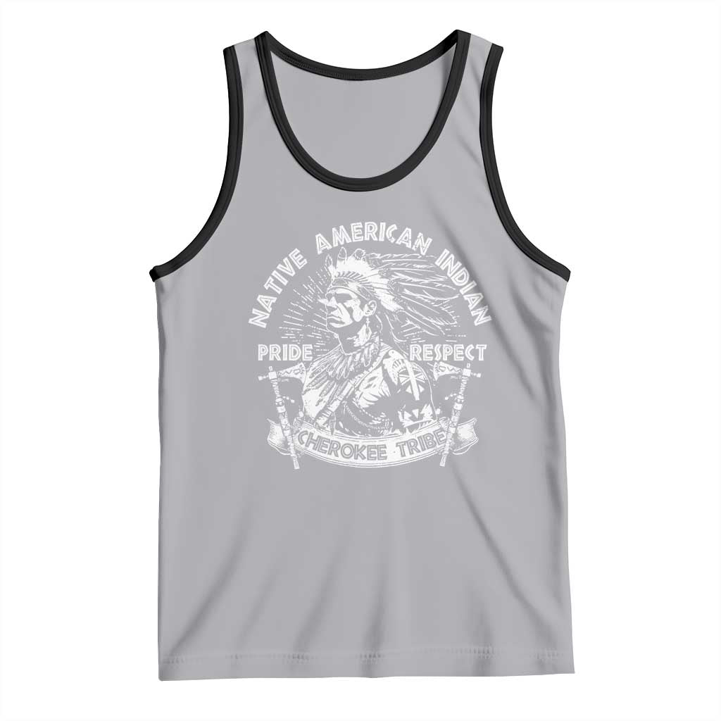 Cherokee Tribe Tank Top Native American Indian Pride Respect Axe TS11 Athletic Heather Black Print Your Wear