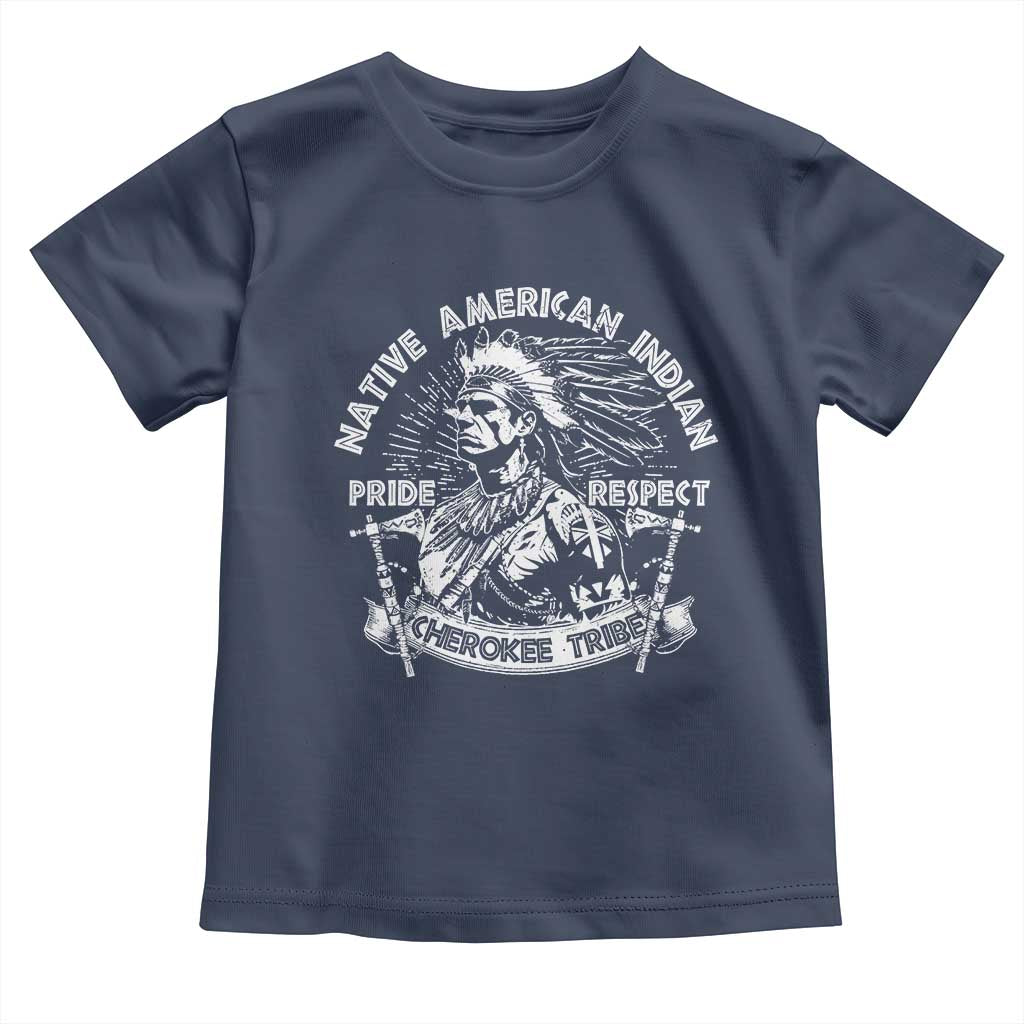 Cherokee Tribe Toddler T Shirt Native American Indian Pride Respect Axe TS11 Navy Print Your Wear