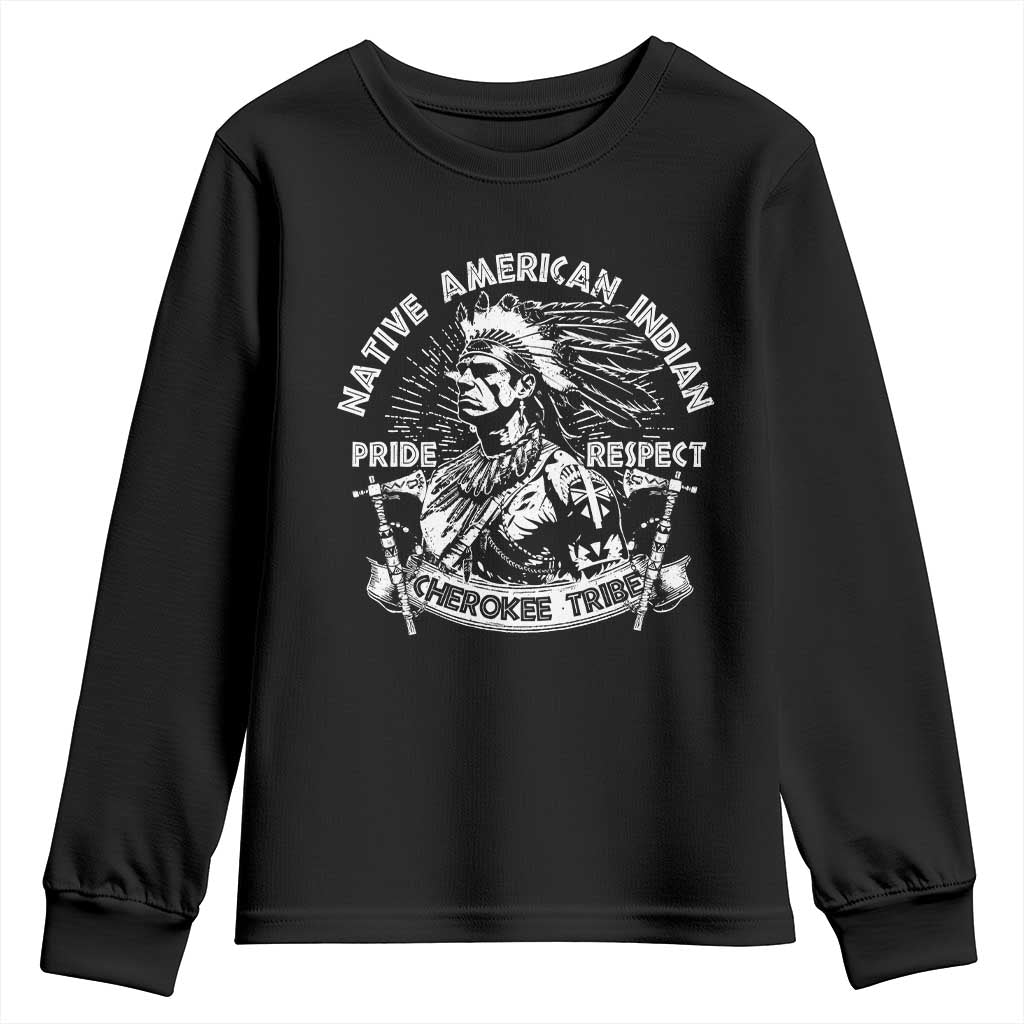 Cherokee Tribe Youth Sweatshirt Native American Indian Pride Respect Axe TS11 Black Print Your Wear