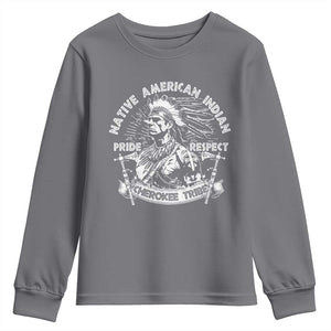 Cherokee Tribe Youth Sweatshirt Native American Indian Pride Respect Axe TS11 Charcoal Print Your Wear