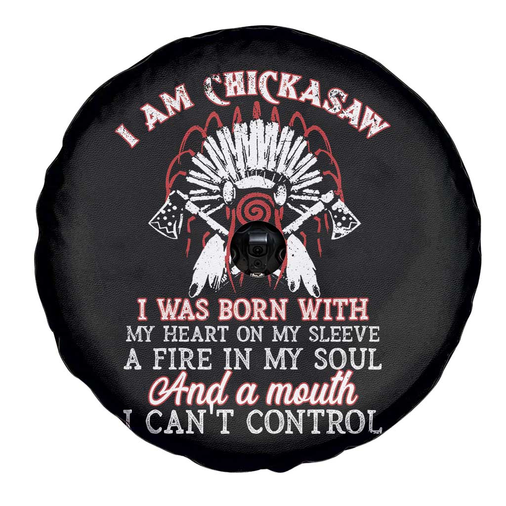 Chickasaw Indians Spare Tire Cover I Am Chickasaw I Was Born With My Heart On My Sleeve War Bonnet TS11 Print Your Wear