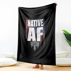 Native American Indian Throw Blanket Native AF Indigenous Vintage Thunderbird TS11 Print Your Wear