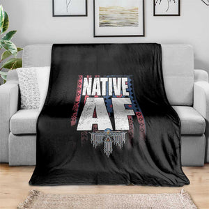 Native American Indian Throw Blanket Native AF Indigenous Vintage Thunderbird TS11 Print Your Wear