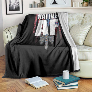 Native American Indian Throw Blanket Native AF Indigenous Vintage Thunderbird TS11 Print Your Wear