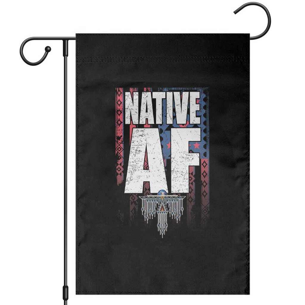 Native American Indian Garden Flag Native AF Indigenous Vintage Thunderbird TS11 Black Print Your Wear
