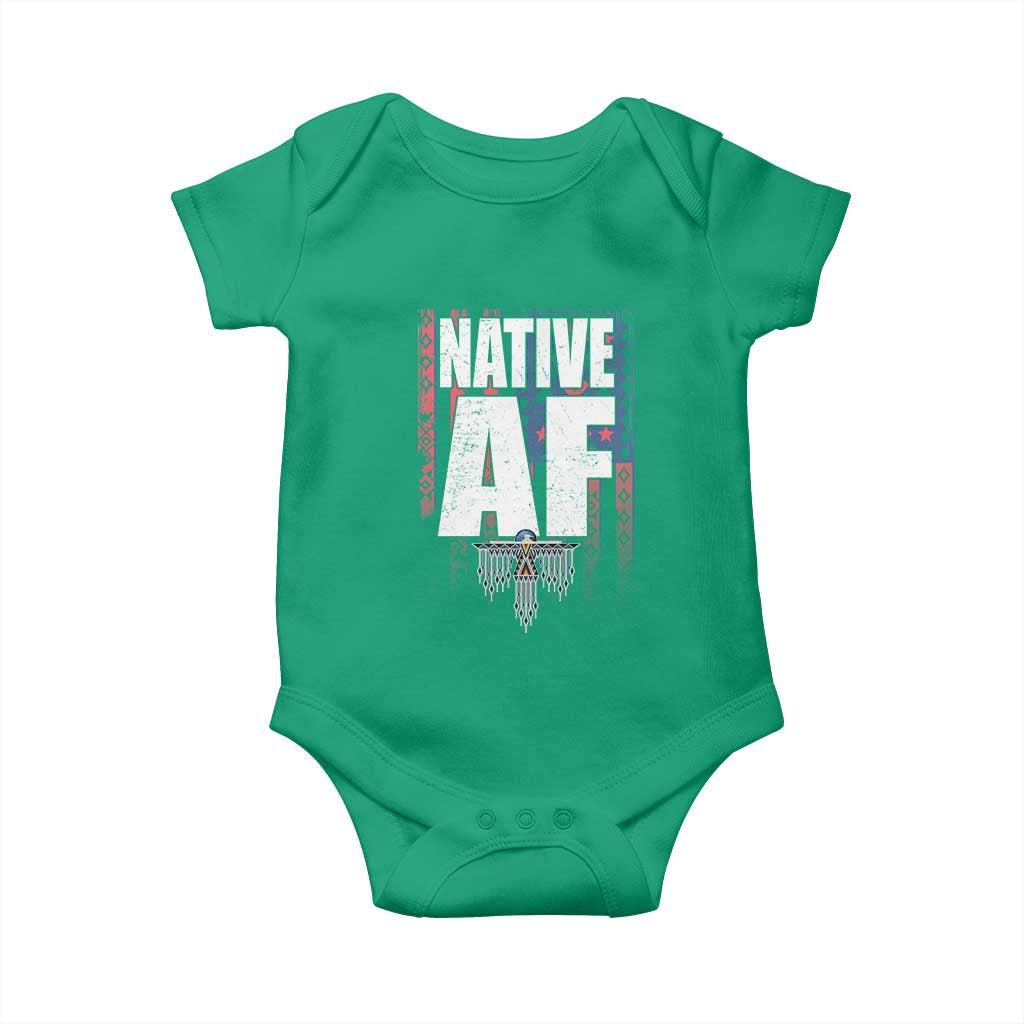Native American Indian Baby Onesie Native AF Indigenous Vintage Thunderbird TS11 Irish Green Print Your Wear