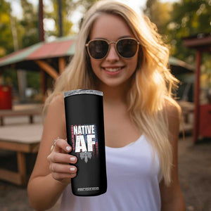Native American Indian Skinny Tumbler Native AF Indigenous Vintage Thunderbird TS11 Print Your Wear