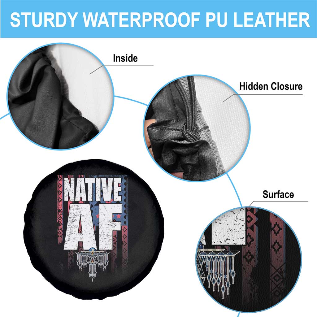 Native American Indian Spare Tire Cover Native AF Indigenous Vintage Thunderbird TS11 Print Your Wear