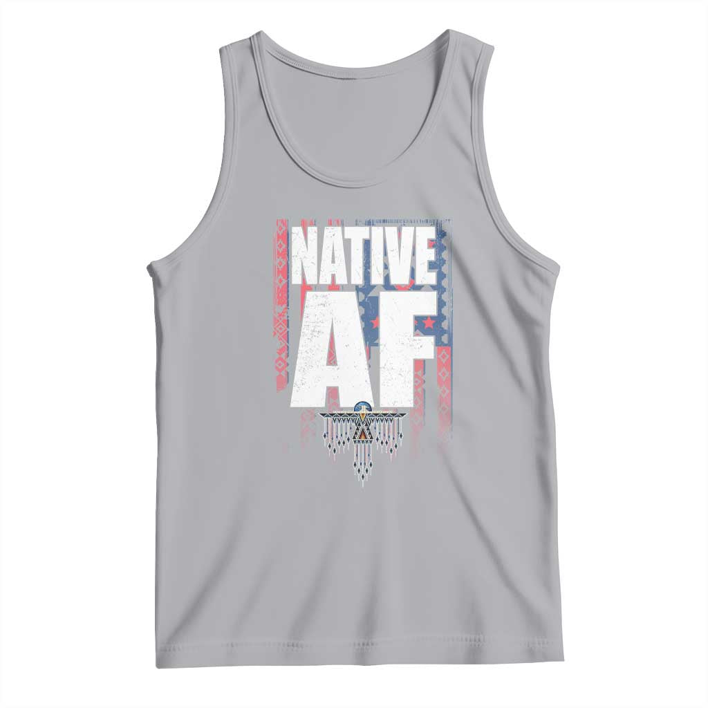 Native American Indian Tank Top Native AF Indigenous Vintage Thunderbird TS11 Athletic Heather Print Your Wear