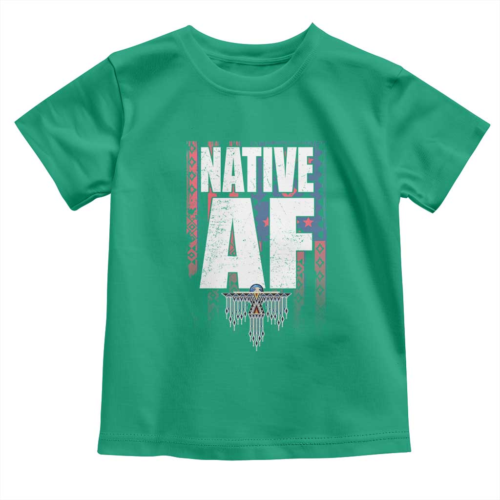 Native American Indian Toddler T Shirt Native AF Indigenous Vintage Thunderbird TS11 Irish Green Print Your Wear