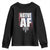 Native American Indian Youth Sweatshirt Native AF Indigenous Vintage Thunderbird TS11 Black Print Your Wear