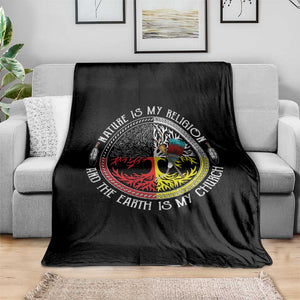 Native Americans Throw Blanket Nature Is My Religion And The Earth Is My Church Tree Peyote TS11 Print Your Wear