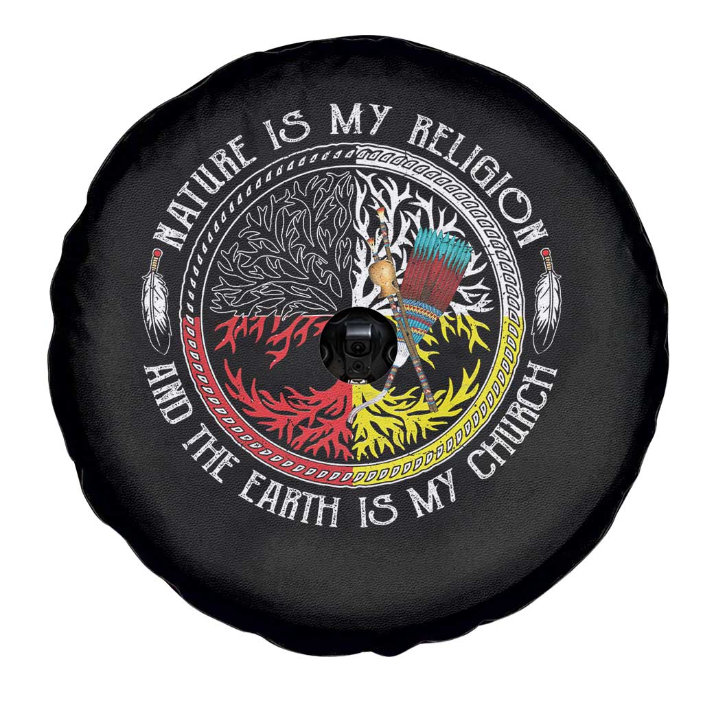 Native Americans Spare Tire Cover Nature Is My Religion And The Earth Is My Church Tree Peyote TS11 Print Your Wear