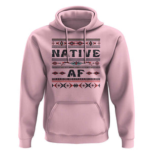 Native American Indian Hoodie Native AF Vintage Beadwork Indigenous Pride TS11 Light Pink Print Your Wear