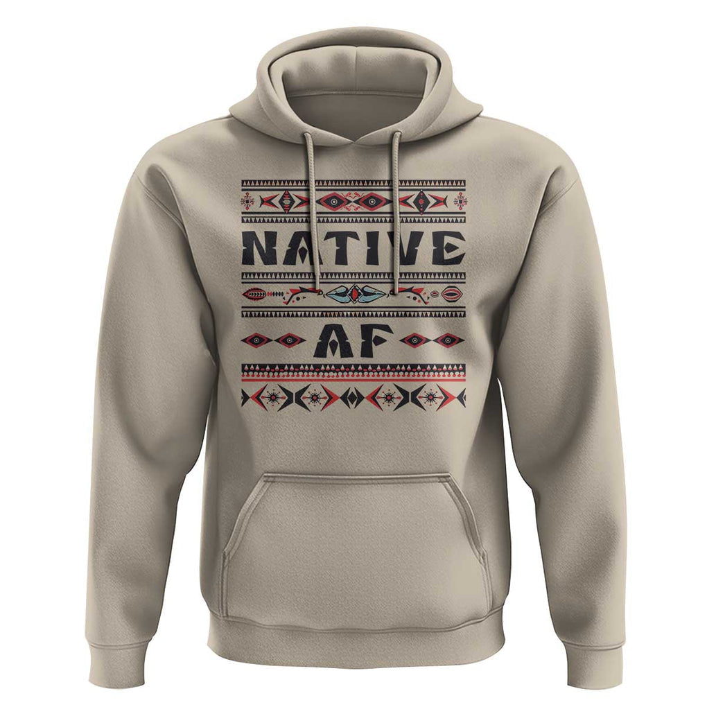 Native American Indian Hoodie Native AF Vintage Beadwork Indigenous Pride TS11 Sand Print Your Wear