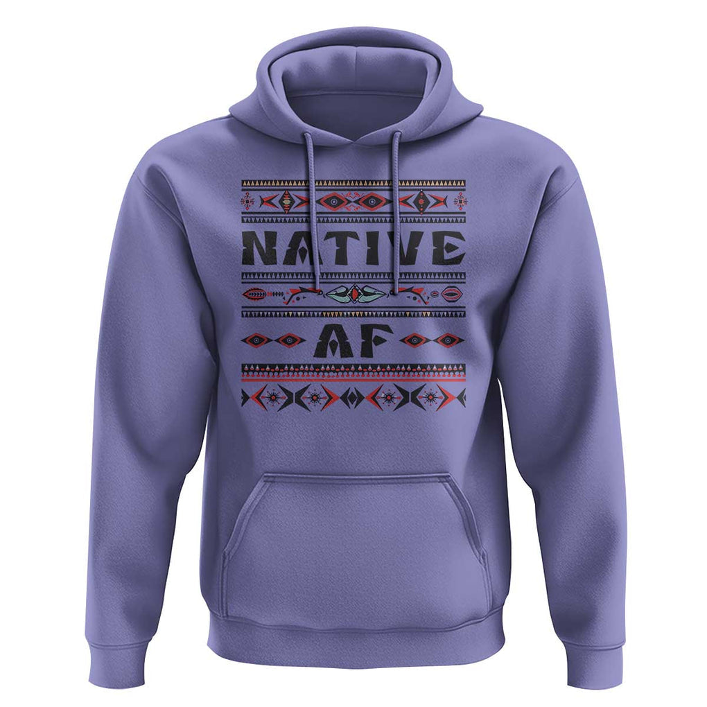 Native American Indian Hoodie Native AF Vintage Beadwork Indigenous Pride TS11 Violet Print Your Wear