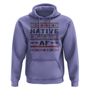 Native American Indian Hoodie Native AF Vintage Beadwork Indigenous Pride TS11 Violet Print Your Wear