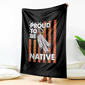 Native American Throw Blanket Proud To Be Native American Flag Tribal Prints Medicine Wheel TS11 Print Your Wear