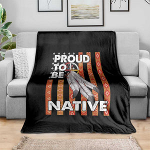 Native American Throw Blanket Proud To Be Native American Flag Tribal Prints Medicine Wheel TS11 Print Your Wear