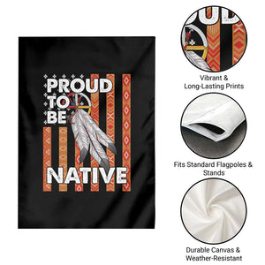 Native American Garden Flag Proud To Be Native American Flag Tribal Prints Medicine Wheel TS11 Print Your Wear