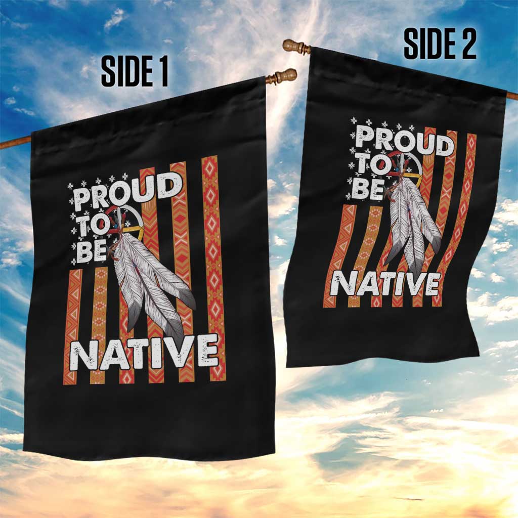 Native American Garden Flag Proud To Be Native American Flag Tribal Prints Medicine Wheel TS11 Print Your Wear