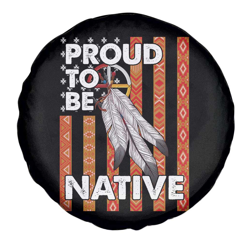 Native American Spare Tire Cover Proud To Be Native American Flag Tribal Prints Medicine Wheel TS11 Print Your Wear