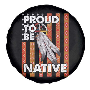 Native American Spare Tire Cover Proud To Be Native American Flag Tribal Prints Medicine Wheel TS11 Print Your Wear