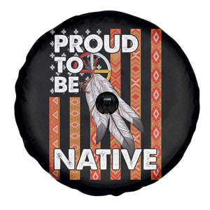 Native American Spare Tire Cover Proud To Be Native American Flag Tribal Prints Medicine Wheel TS11 Print Your Wear