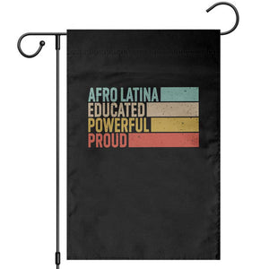 Afro Latina Garden Flag Educated Powerful Proud Hispanic Heritage Month TS11 Black Print Your Wear