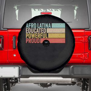 Afro Latina Spare Tire Cover Educated Powerful Proud Hispanic Heritage Month TS11 Black Print Your Wear