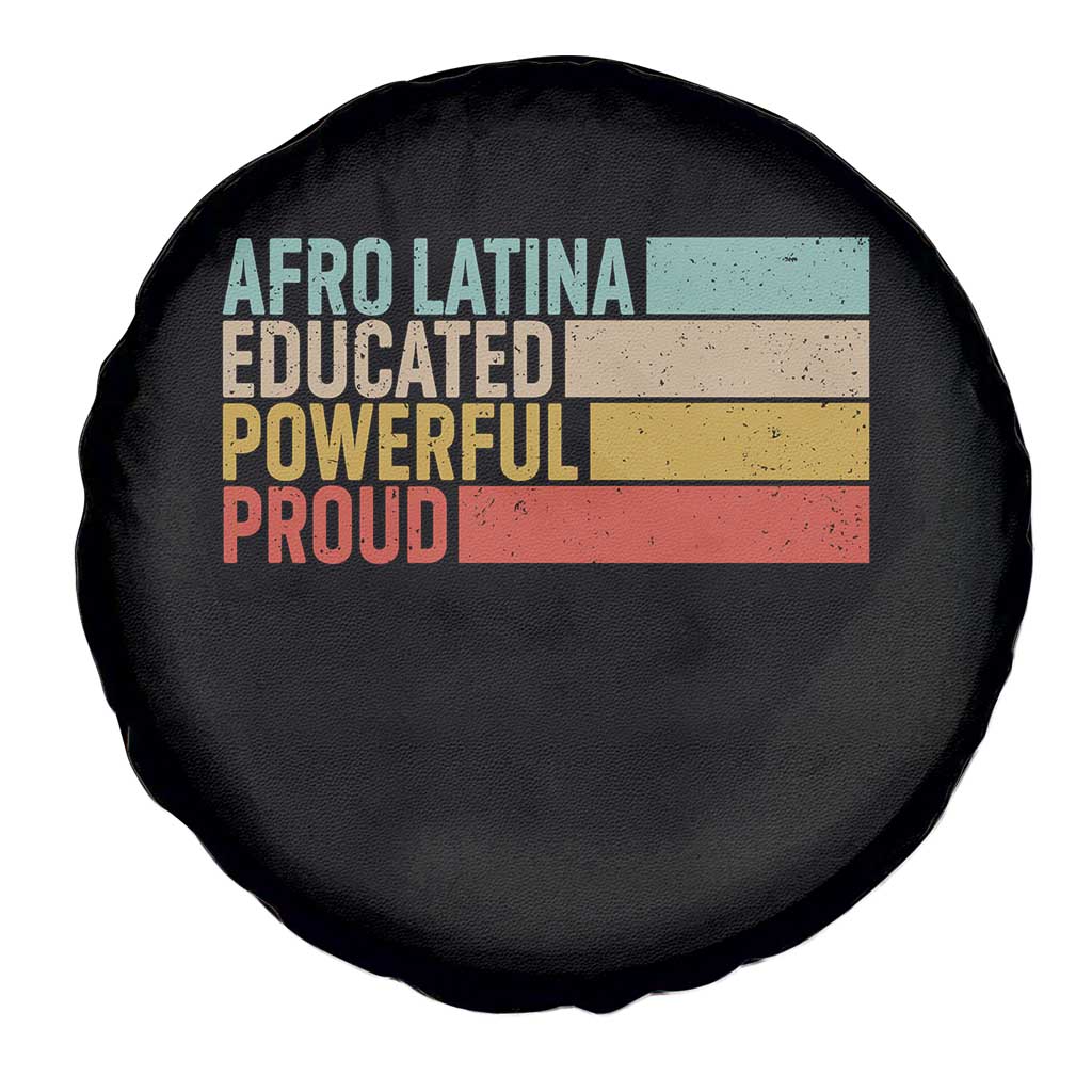 Afro Latina Spare Tire Cover Educated Powerful Proud Hispanic Heritage Month TS11 Print Your Wear