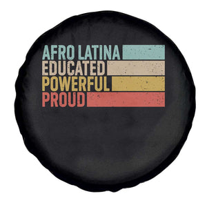 Afro Latina Spare Tire Cover Educated Powerful Proud Hispanic Heritage Month TS11 Print Your Wear